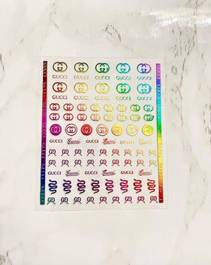 Designer Gucci Rainbow Stickers