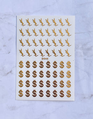 Designer Gold YSL $$ Stickers