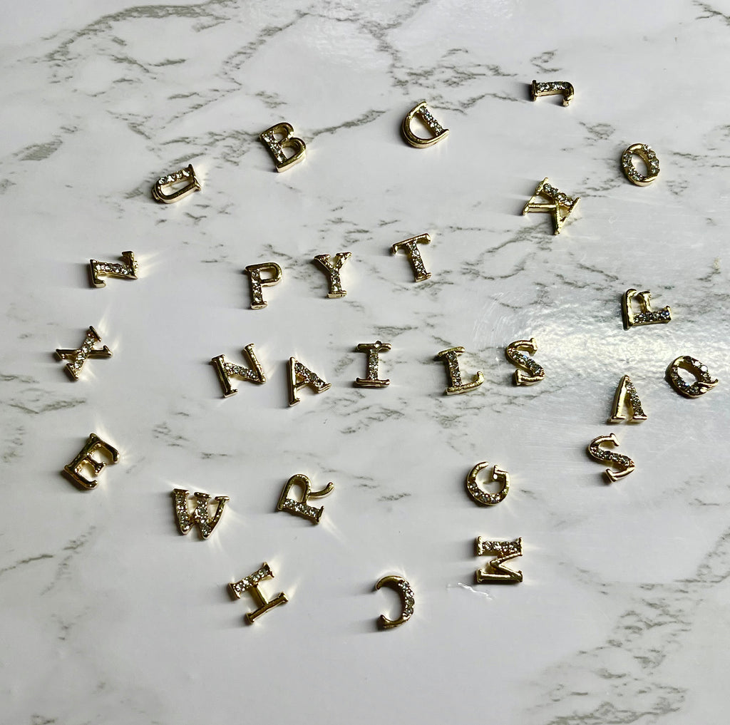 Metal Alphabet Charms A-Z - PYT Nail Supply Store