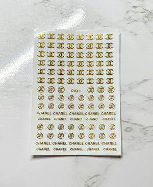 Designer Chanel Gold Sticker