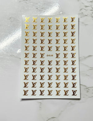 Designer LV Gold Sticker