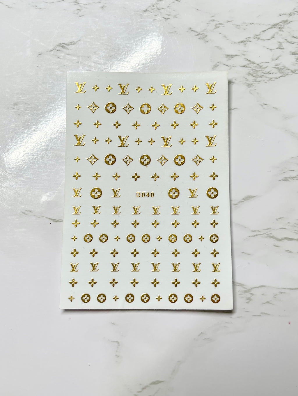 Designer LV Gold Stickers
