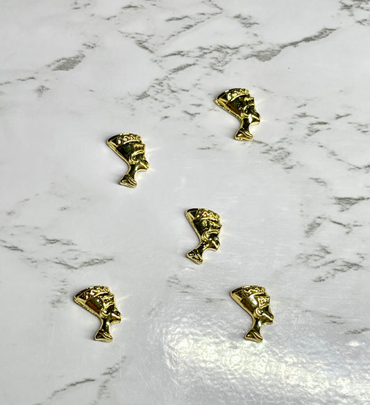 Nefertiti Gold Charms 5Pcs