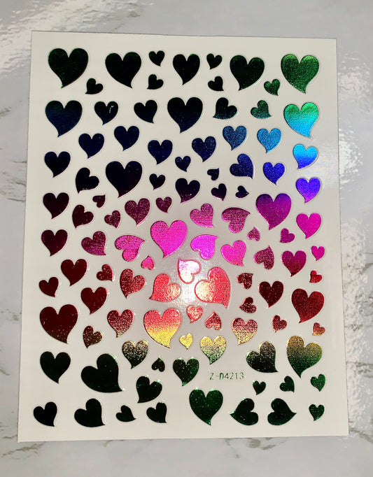 Rainbow Heart Stickers